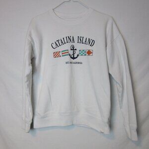 Abercrombie Kids Sweatshirt White Catalina Island Nautical Pullover Boys 14